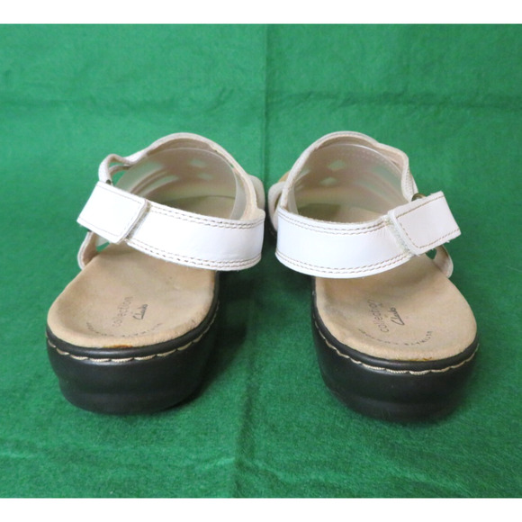 Clarks Leisa Janna Womens White Leather Sandal Gladiator Comfort Size 12 M - NEW - Picture 4 of 12